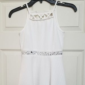 New White rhinestone dress
